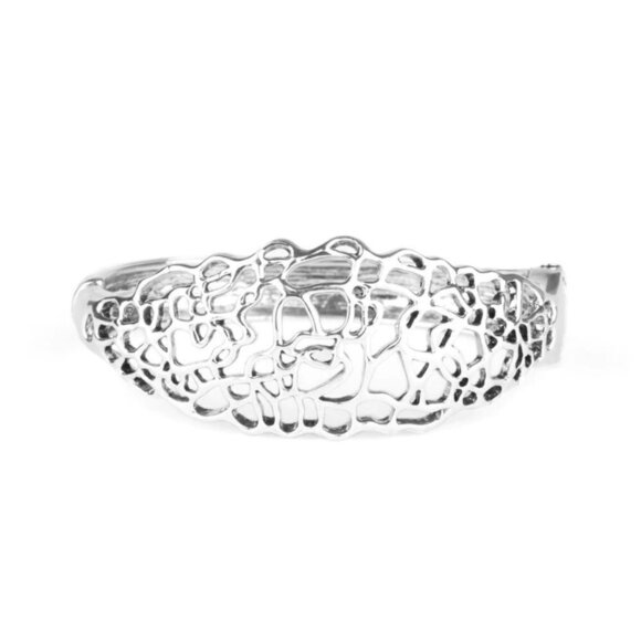 paparazzi Jewelry - 𝅺AIRY Asymmetry Silver Stretch Bracelet